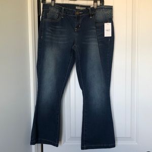 Rue 21 Capri Jeans Women's Size 7/8R Denim Blue Flare Juniors NWT